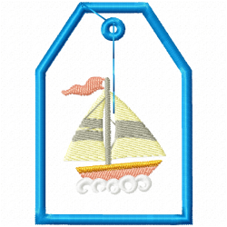 Boats Embroidery Design 9 Boats Embroidery Design 9